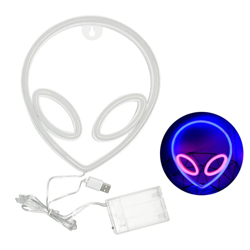 Alien LED enseignes au néon lumière Logo lampe murale de jeu drôle Alien atmosphère éclairage pour e