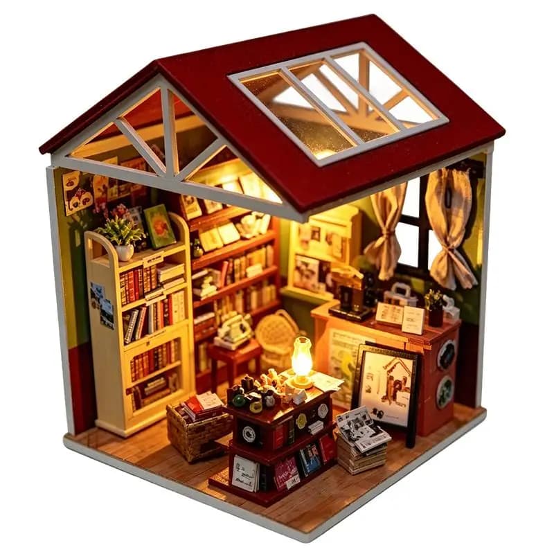 Kit de maison de poupée miniature en bois à monter soi-même, modèle de maison miniature, kit d'artis