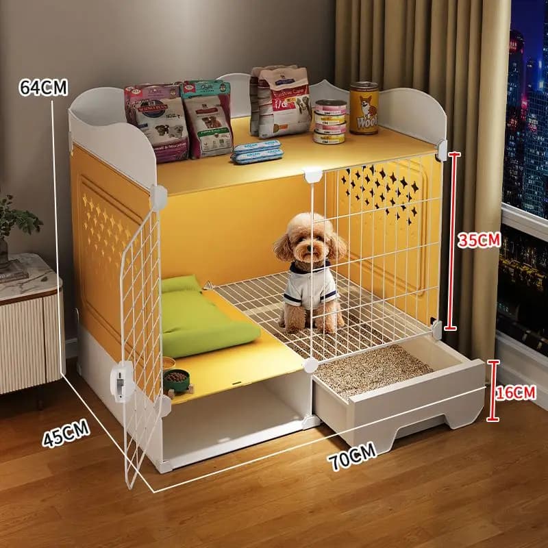 Petite Cage d'intérieur pour chien en peluche, toilettes pour Bichon, maisons pour chiens, lit Anti-