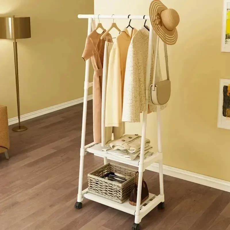Porte-chaussures et chapeaux triangulaire simple, cintre au sol, porte-vêtements ménagers, support d