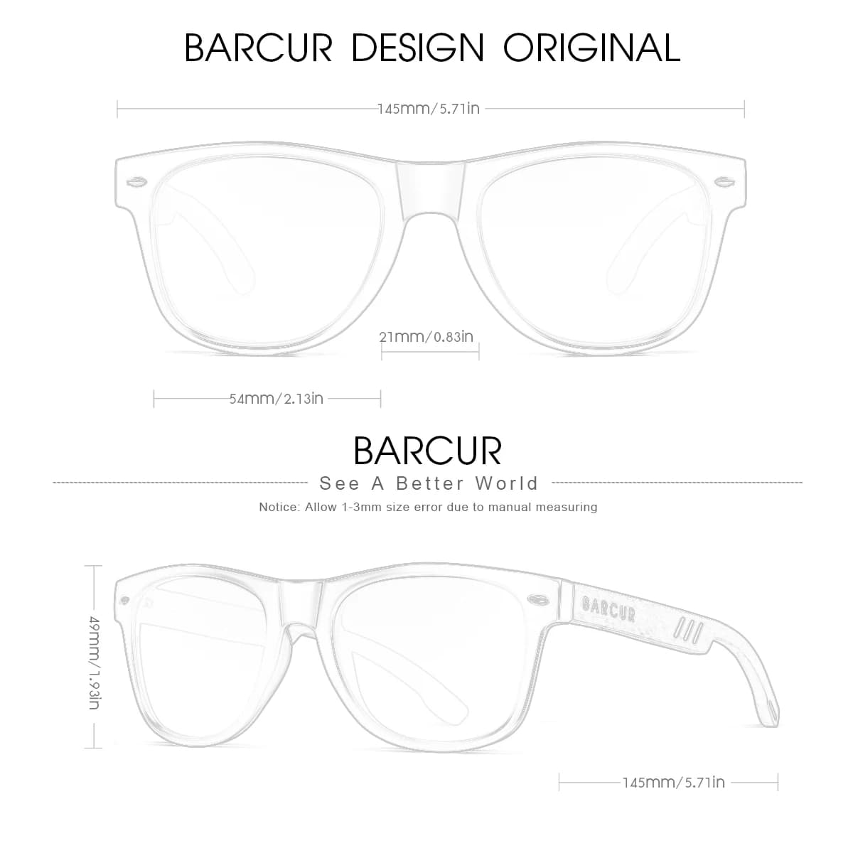 BARCUR lunettes de soleil en noyer noir pour hommes lunettes de soleil en bois homme lunettes lunett