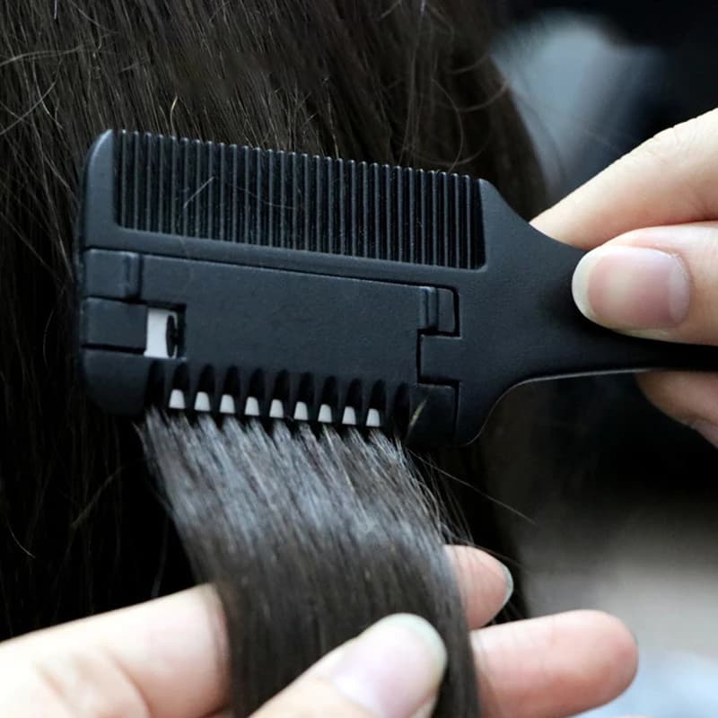 Peigne de coupe de cheveux, brosses à cheveux avec lames de rasoir, tondeuse à cheveux, outils aminc