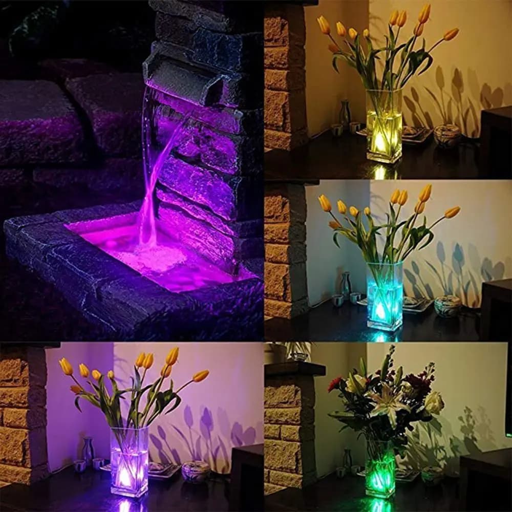 SubSN-Lumières LED RVB étanches, lumière sous-marine pour mariage, chauffe-plat, bain à remous, sécu
