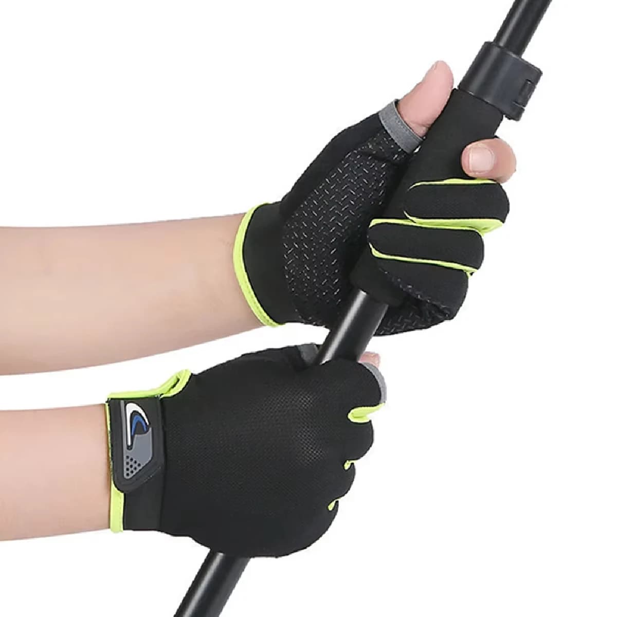 Gants de pêche d'été compatibles avec écran tactile à deux doigts pour hommes et femmes, antidérapan