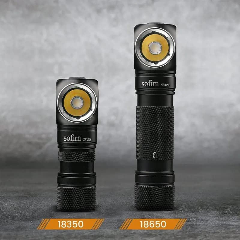 Sofirn SP40A TIR optique lampe frontale LED Rechargeable TN-3535 1200lm 18650 phare 18350 Angle lamp