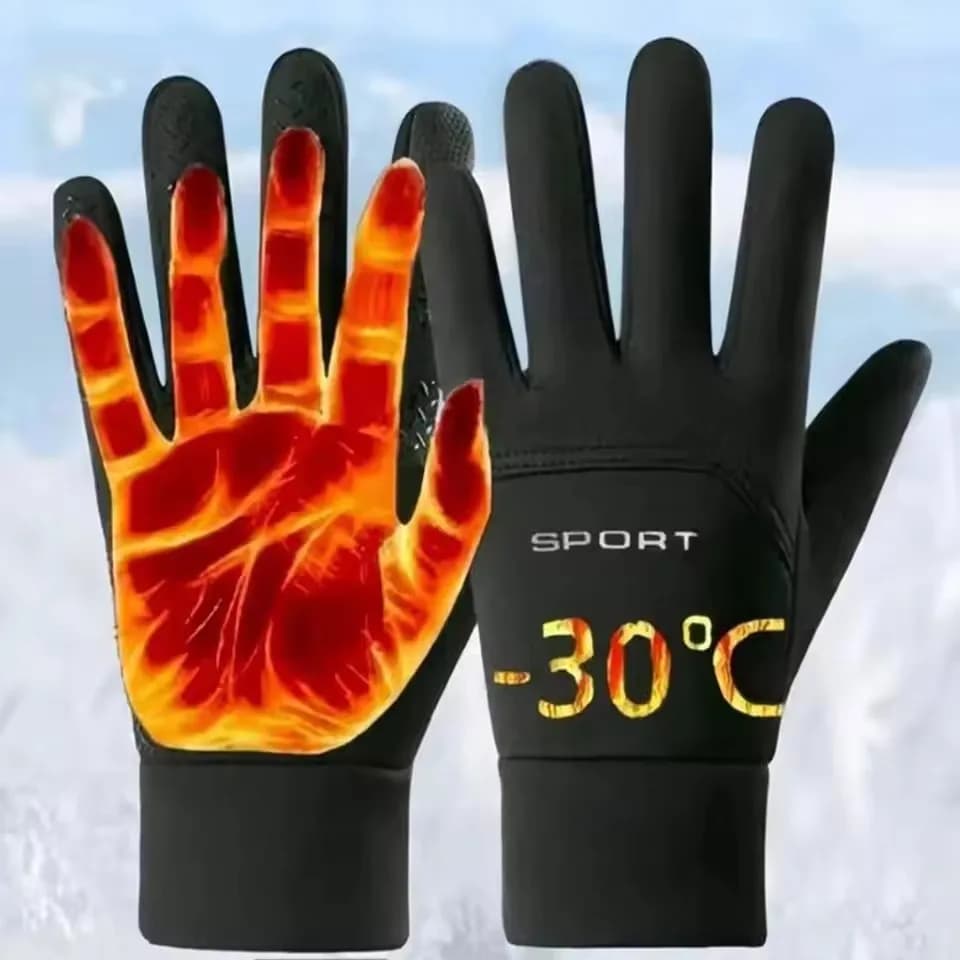 Gants chauds pour hommes et femmes, écran tactile, en peluche, pour Sports de plein air, coupe-vent 