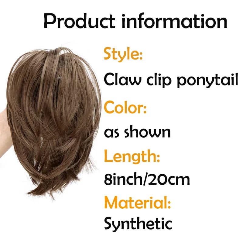 WIGSIN – chouchous synthétiques en désordre, Chignon court et droit, queue de cheval, Extensions cap
