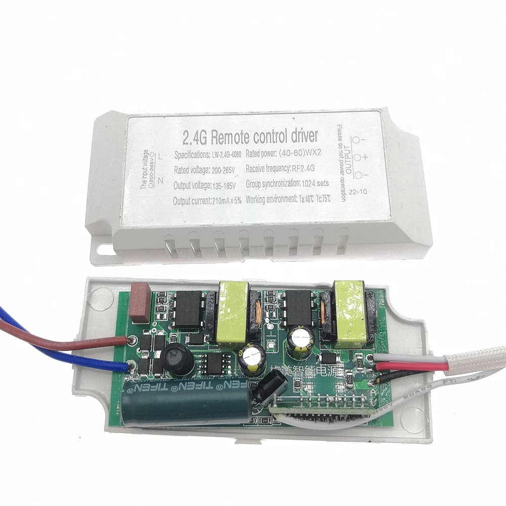 Transformateur de lumière LED 20W-80W-120W x2 210mAW avec télécommande 2.4G RF, variateur de couleur