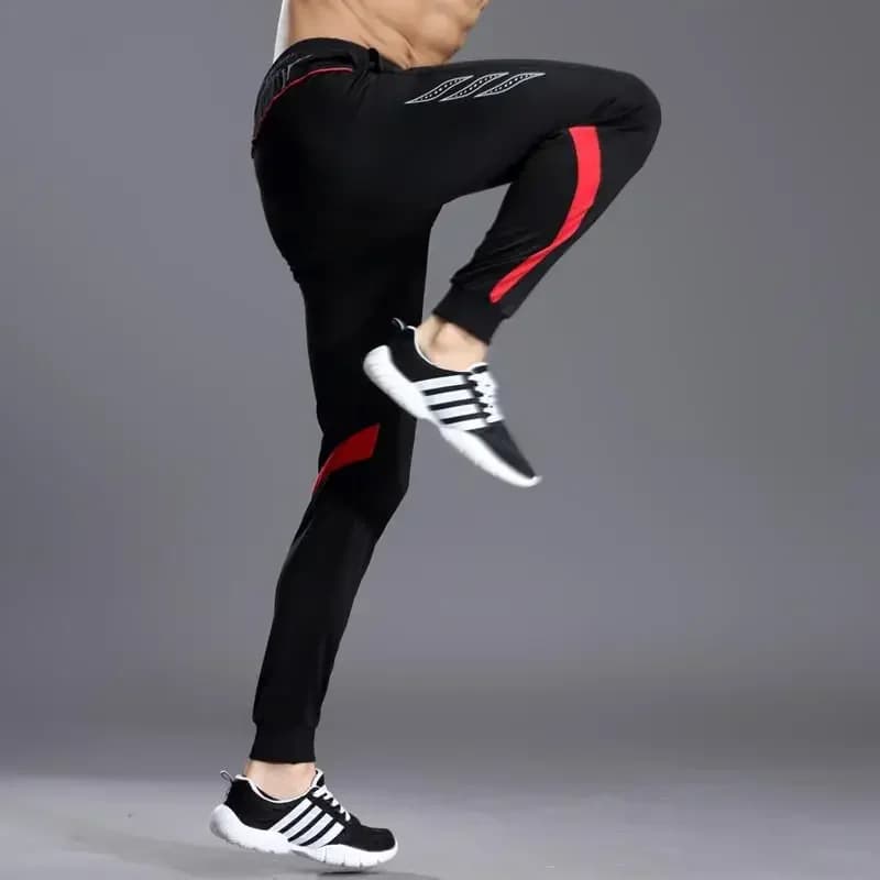 Pantalon de Sport pour hommes, avec poches à fermeture éclair, pour jogging, Football, survêtement d