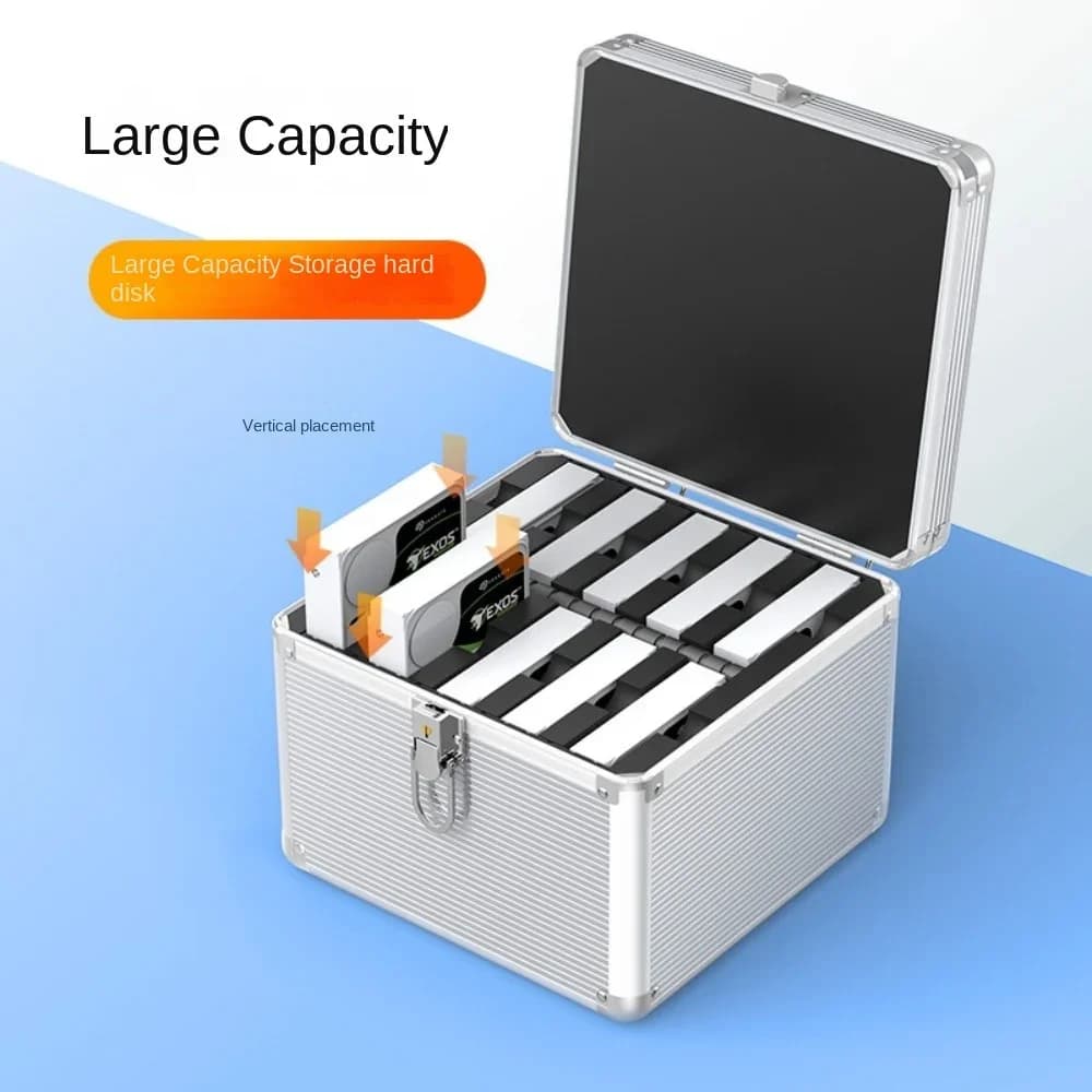 MAIWO-Disque dur externe HDD 2.5/3.5 pouces 10 baies, boîtier de rangement, portable, multi baie, ét