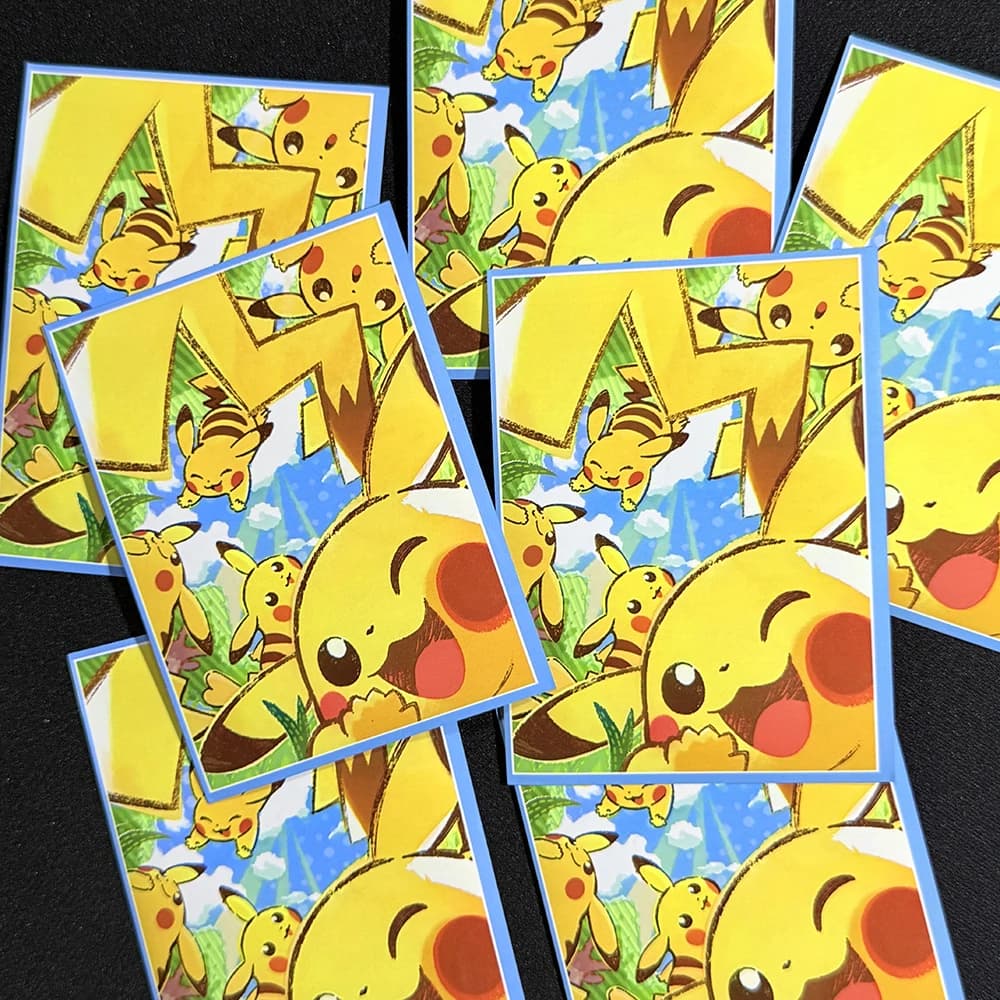 60 pièces 66x91mm Pikacu couverture pour TCG/PKM cartes à collectionner jeux de société mignon Anime