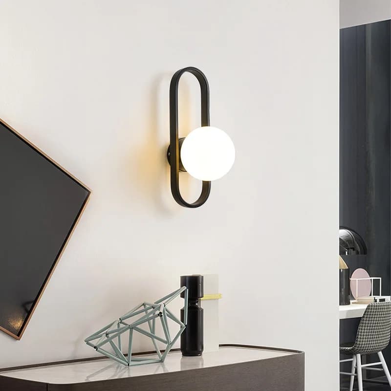 Moderne minimaliste mur LED lampes chambre chevet LED E27 applique murale escalier salon fond mur ve