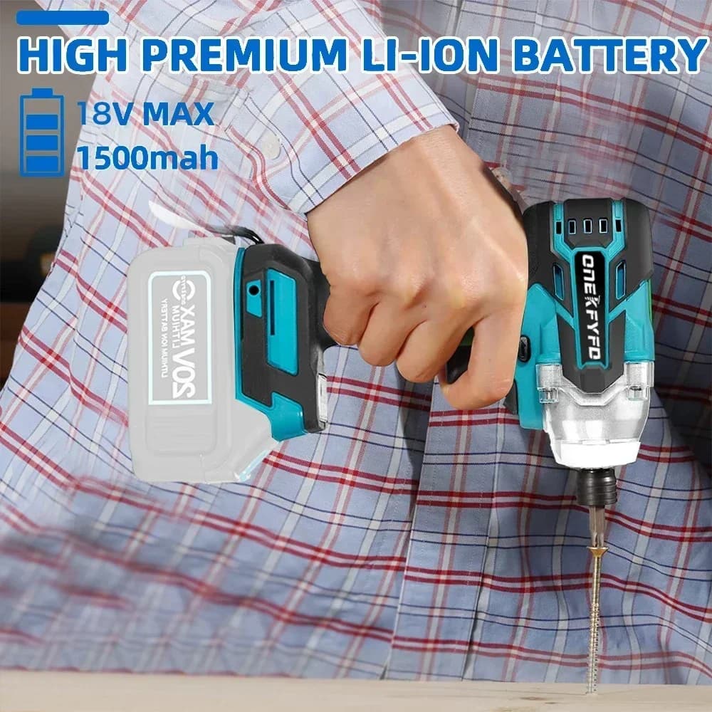 Tournevis électrique sans fil, clé à chocs rapide n'ayant pas de brosse, perceuse rechargeable, vis 