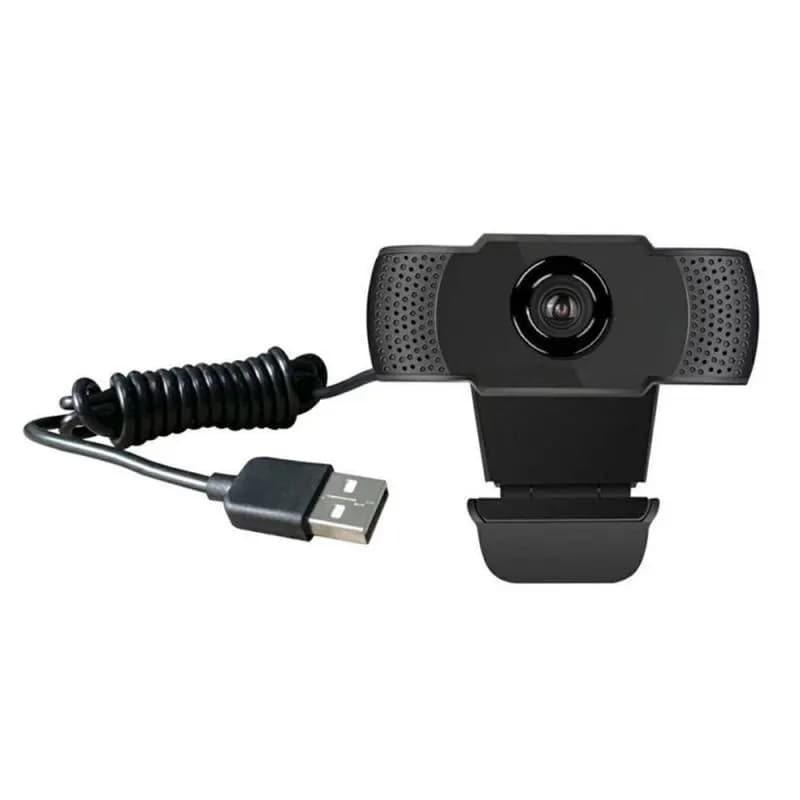 Webcam Full HD 1080p, avec lumière LED, microphone intégré, prise USB, pour PC, Mac, ordinateur port