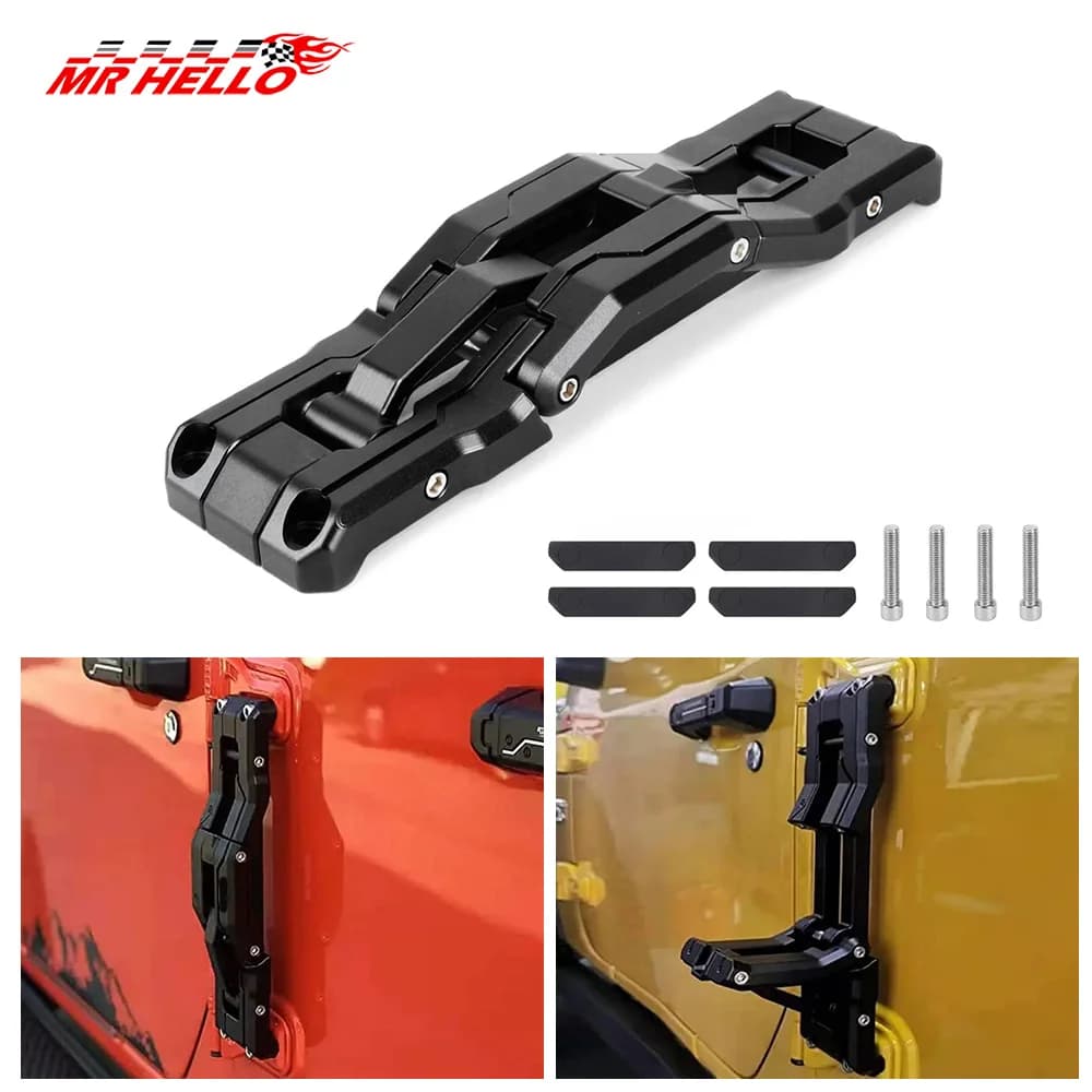 Pédale Pliante en Aluminium Compatible avec la Charnière de Porte, pour Jeep Wrangler 2007-2018 JK J