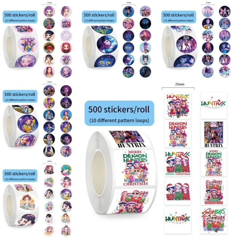 500 autocollants populaires sur le thème du tigre, anime et K-Pop, imperméables, pour scrapbooking, 
