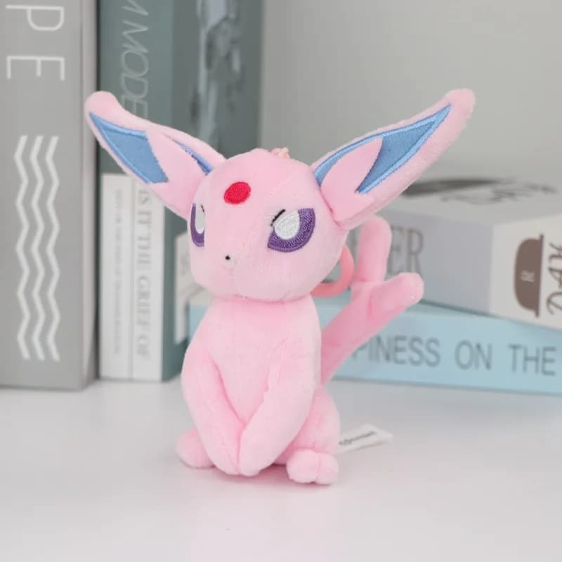 Porte-clés Original Pokemon Espeon Clefairy Jigglypuff Piplup, jouets en peluche ronflex Mimikyu Spr