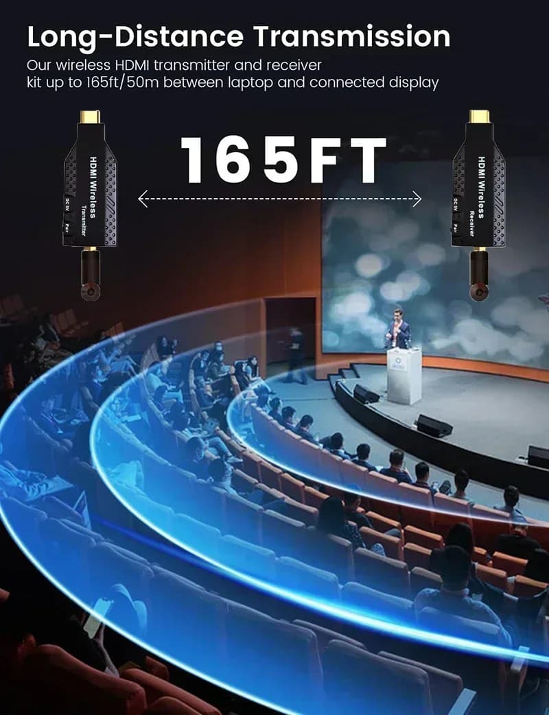50m sans fil HDMI Extender vidéo émetteur récepteur 1 à 2 3 4 1x4 affichage pour TV Box caméra ordin