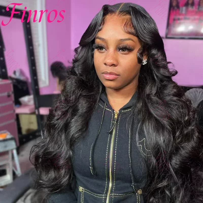 Perruques en cheveux humains ondulés 30-40 pouces, avec dentelle complète 360, perruque frontale HD 