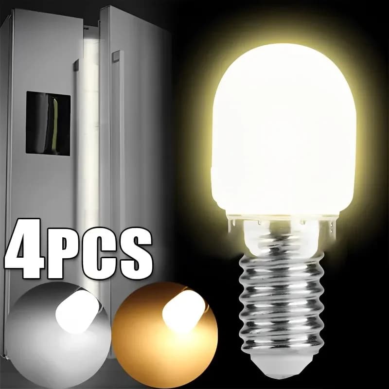 2/4 pièces ampoule LED E12 E14 220V ampoules de réfrigérateur lampe d'affichage de réfrigérateur vei