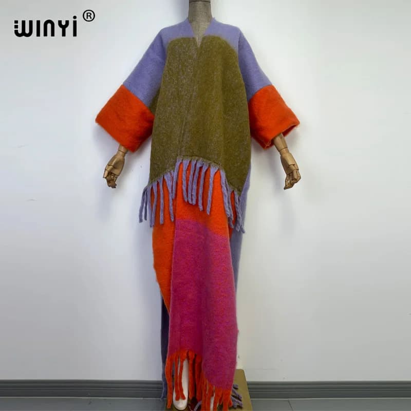 WINYI – manteau de fourrure Long pour femme, pardessus épais et chaud, de luxe, de haute qualité, av
