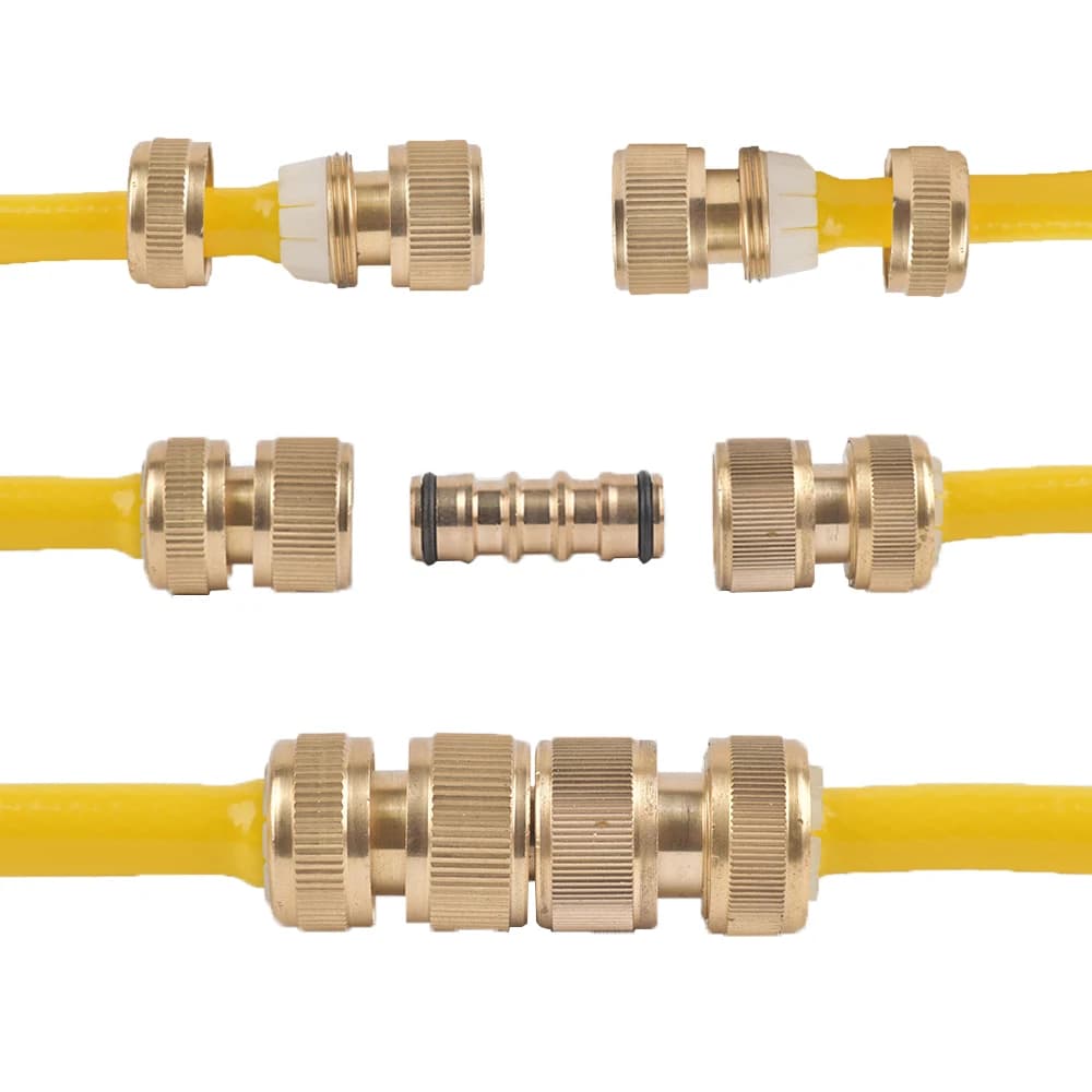 Connecteur rapide à filetage 1/2 3/4 ", adaptateur d'arrosage de jardin en laiton, tuyau en cuivre d