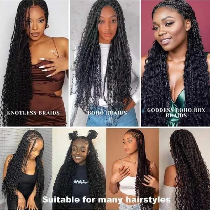 Cheveux humains en vrac pour tressage 2 paquets vague profonde Extensions de cheveux humains tressag