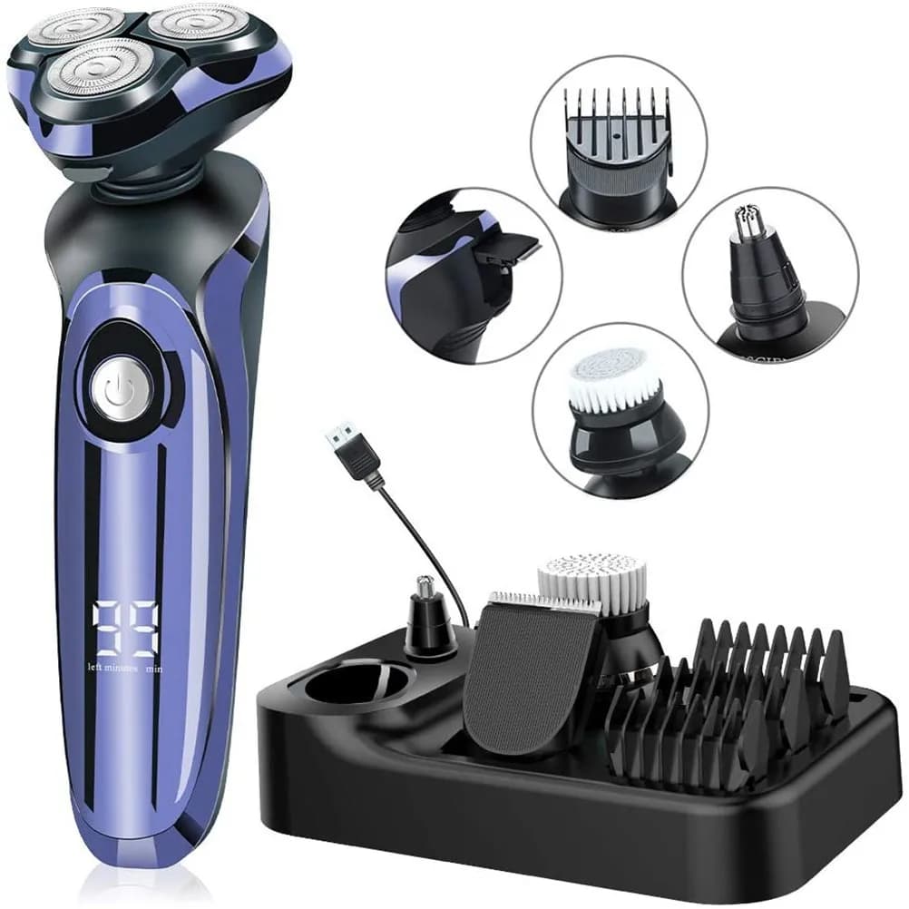 MOTAWISH rasoir électrique humide-sec double usage étanche rasoir électrique nez oreille tondeuse à 