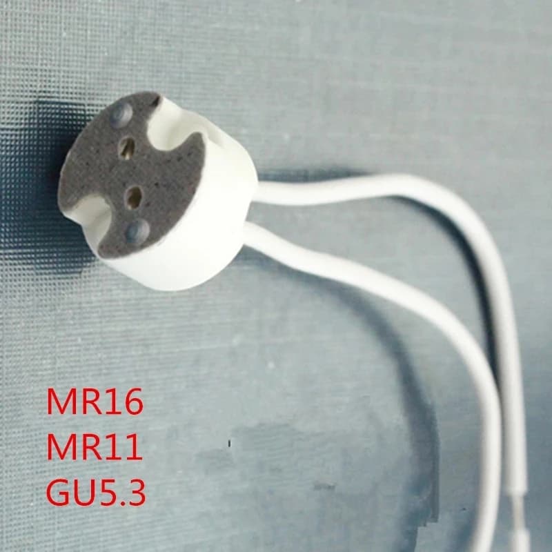 10-200 pcs/lot MR16 MR11 GU5.3 G5.3 G4 connecteur de base de lampe câble base de douille de lampe MR
