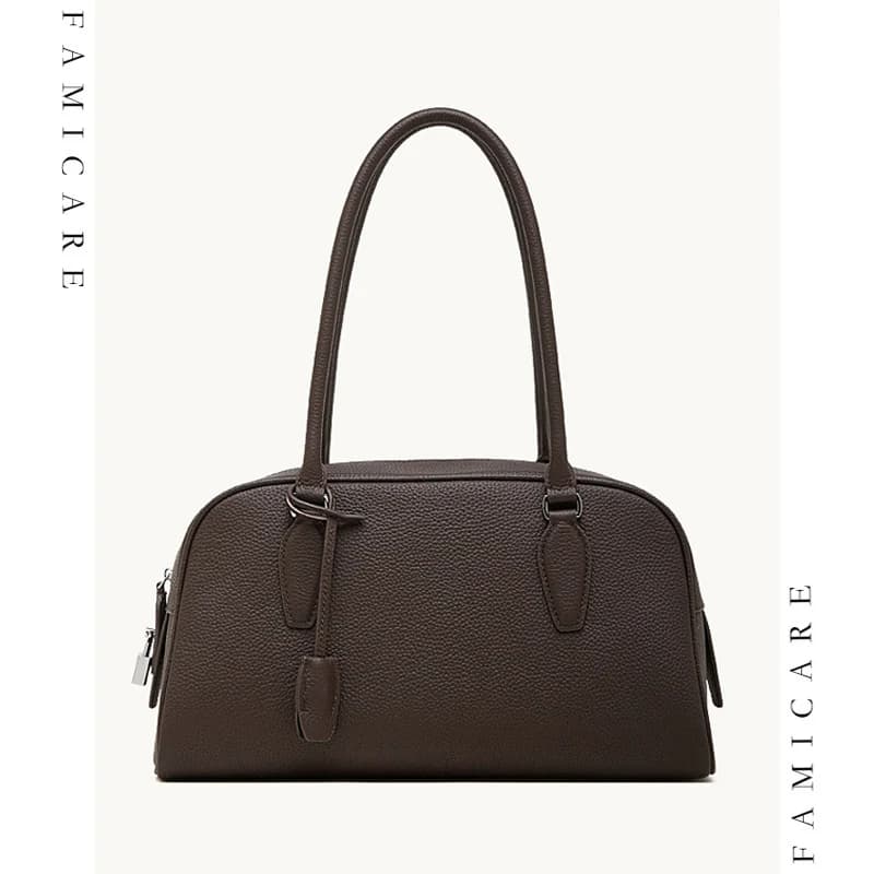Nouveau Sac Boston 2026 pour Femme en Cuir Véritable de Haute Qualité, avec Poignée Supérieure, Coul