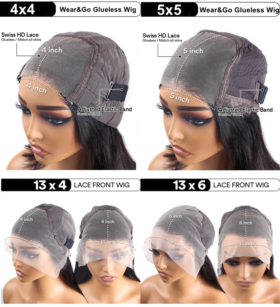 Perruques sans colle 4x4 5x5 HD Lace Frontal bouclées, prêtes à porter, en cheveux humains brésilien