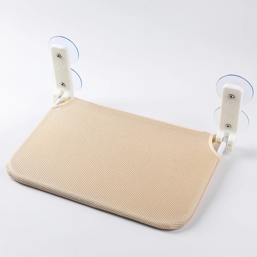 Hamac pour chat pliable sans assemblage, en maille pelucheuse, plateforme de saut pour fenêtre ou mu