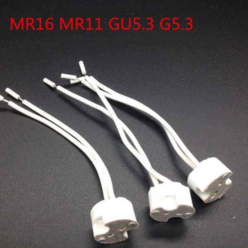 10-200 pcs/lot MR16 MR11 GU5.3 G5.3 G4 connecteur de base de lampe câble base de douille de lampe MR