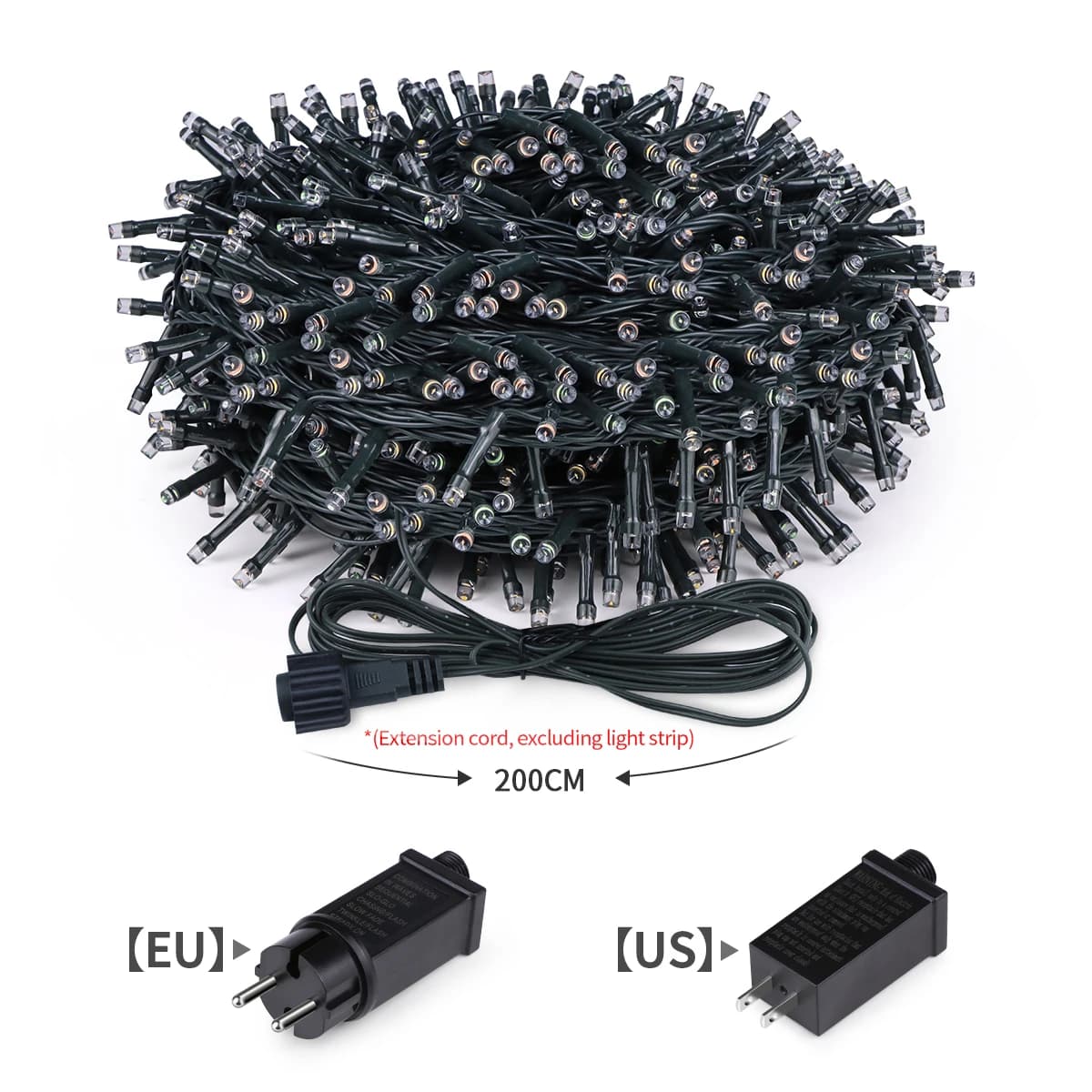 Guirxiété Lumineuse LED de Noël, Imperméable, pour l'Extérieur, Jardin, Maison, Vacances, Nouvel An,