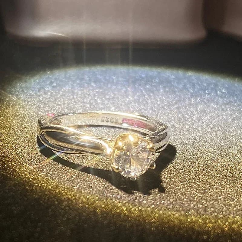 Bague en argent pur 925 pour femmes, bagues Moissanit naturelles avec pierres précieuses, beaux bijo