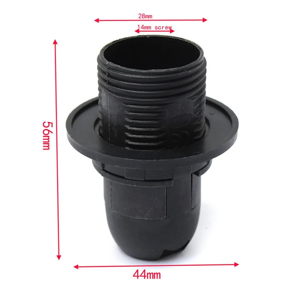 Vis Edison ES E14 M10, support de lampe à ampoule, douille à suspension et collier d'abat-jour, 1 pi