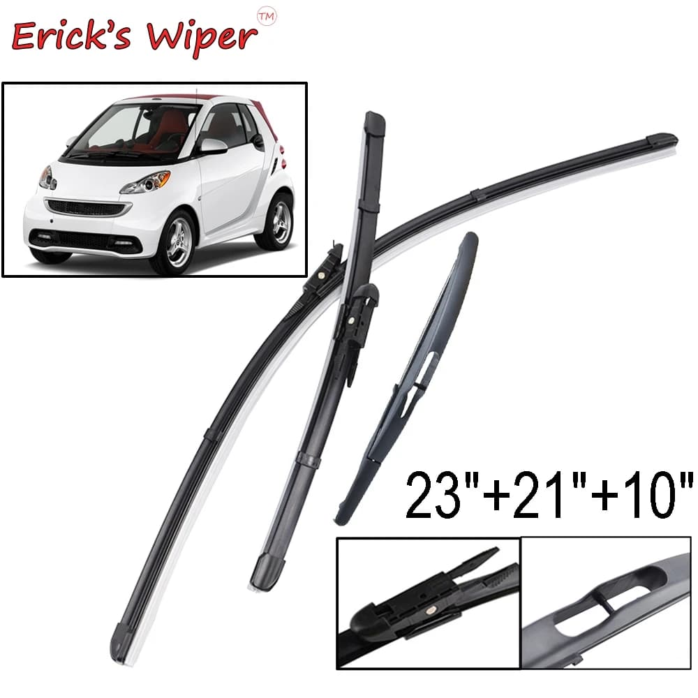 Erick's – jeu de balais d'essuie-glace avant et arrière, pour Smart ForTwo W451 Coupe 2007 – 2014, b