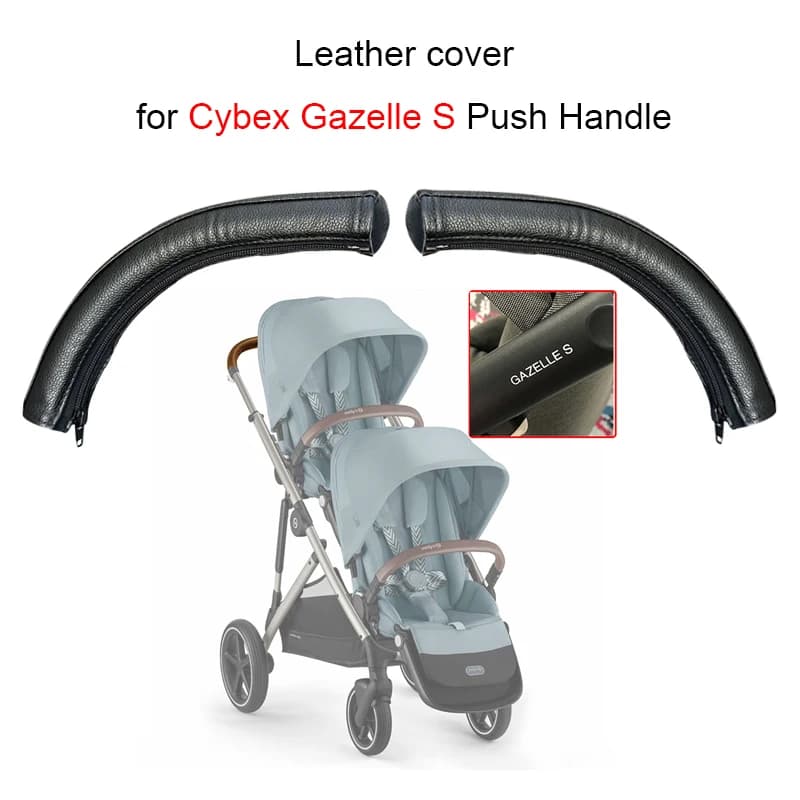 Housse en cuir PU pour Cybex Gazelle S, poignée de poussette, barre de poussée, main courante pour m