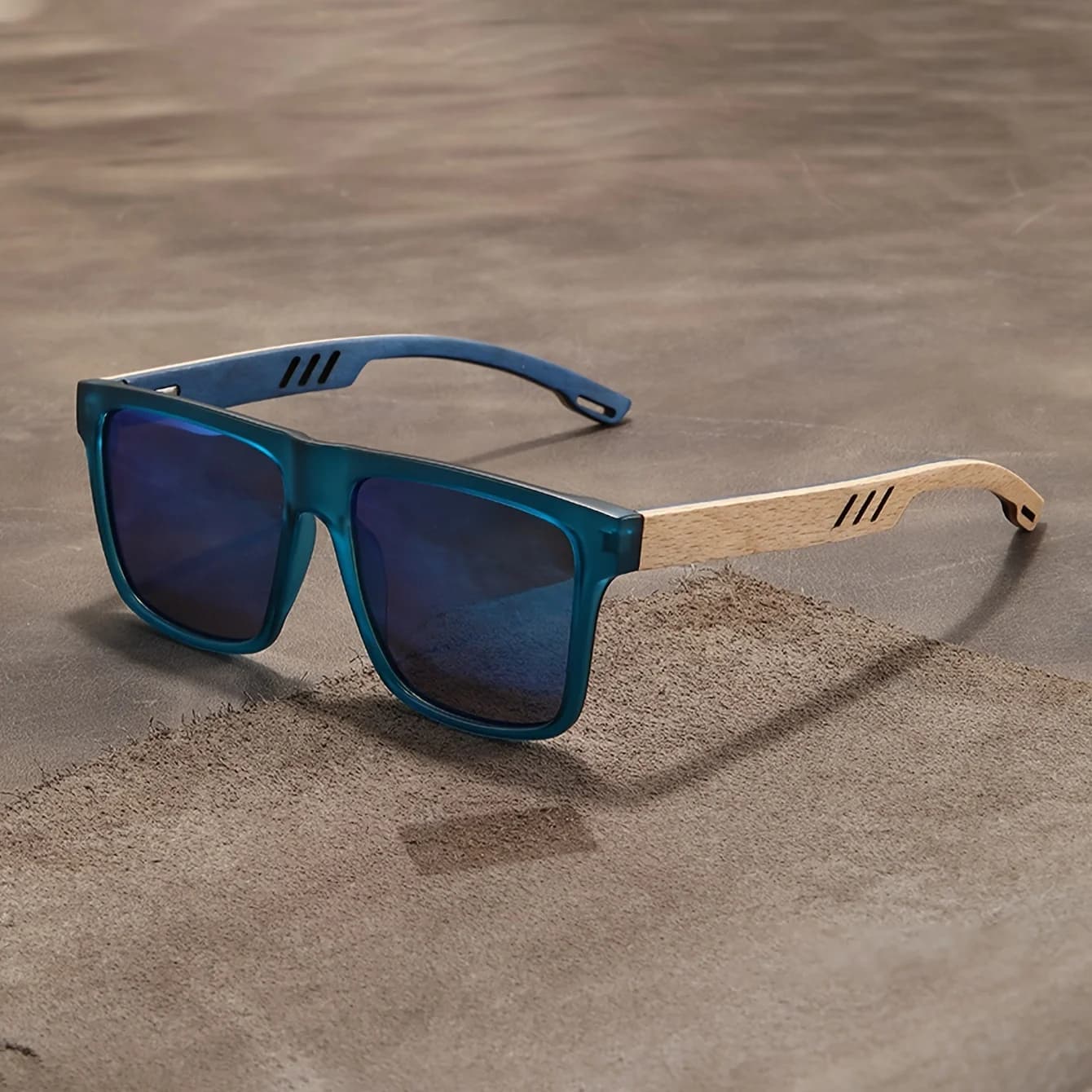 Lunettes de soleil rétro en noyer, ultralégères, carrées, polarisées, exquises, à la mode, pour homm
