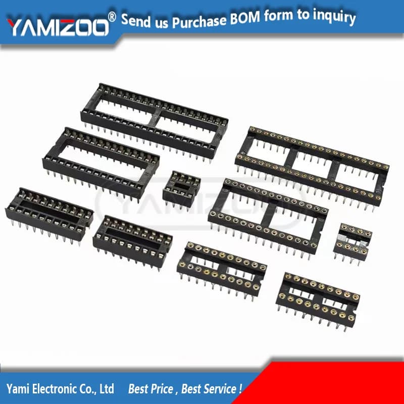 Connecteur de prise IC à trou rond, DIP 6, 8, 14, 16, 18, 20, 24, 28, 32, 40 broches, DIP6, DIP8, DI