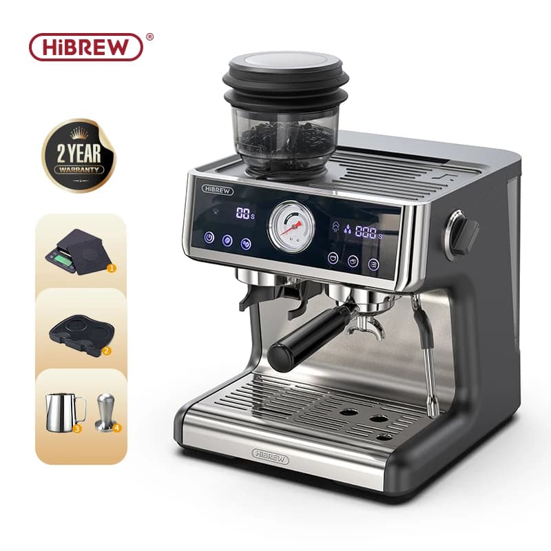 Hiinvasif W Tourists Bomicrophone System, Barista Pro, 20Bar, Bean to Espresso Cafetera, Machine à c