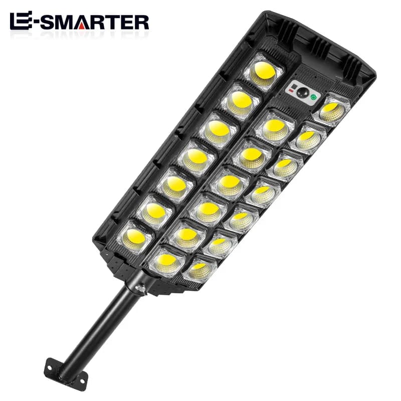 Réverbère solaire à LED étanche extérieur, angle réglable, lampe solaire, batterie au lithium intégr