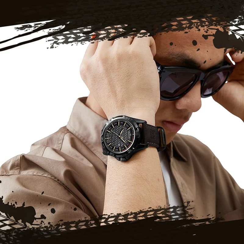 NAVIFORCE hommes Sport décontracté militaire Quartz calendrier montre-bracelet pour homme d'affaires