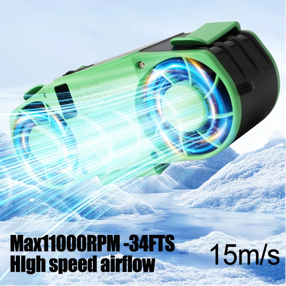 30000mAh ventilateur de taille Portable fort débit d'air Daul 7 vitesses 11000 tr/min ventilateur à 