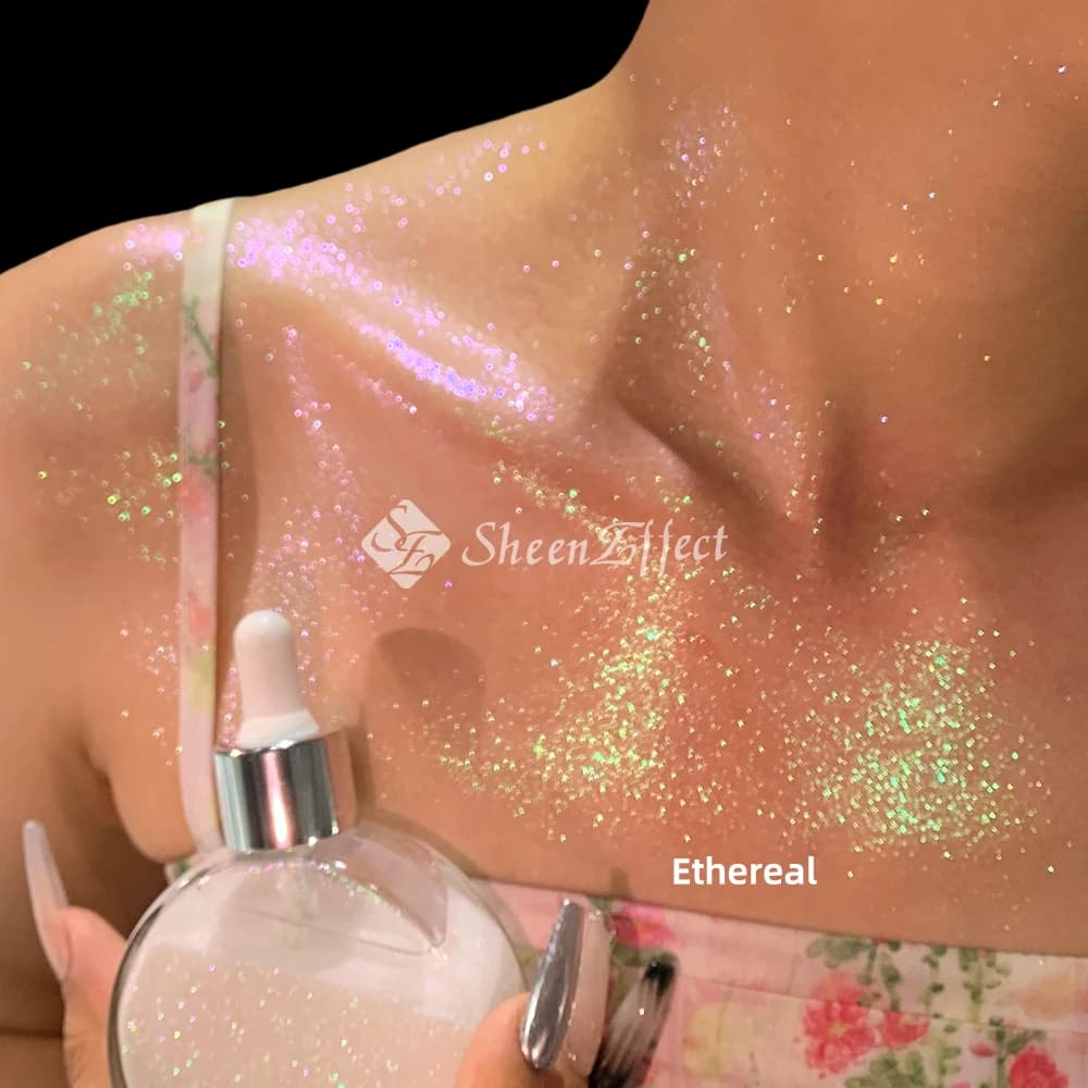 Sheeneffect-Maquillage à paillettes pour le corps et le visage, huile sèche de diamant, surligneur s