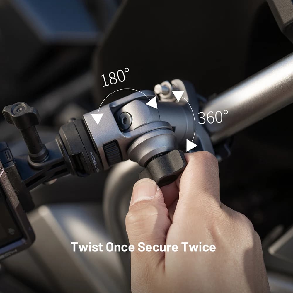 PGYTECH – support à boulon en U pour tubes de 12.7 à 33mm, pour vélo/véhicule, caméra d'action de cy