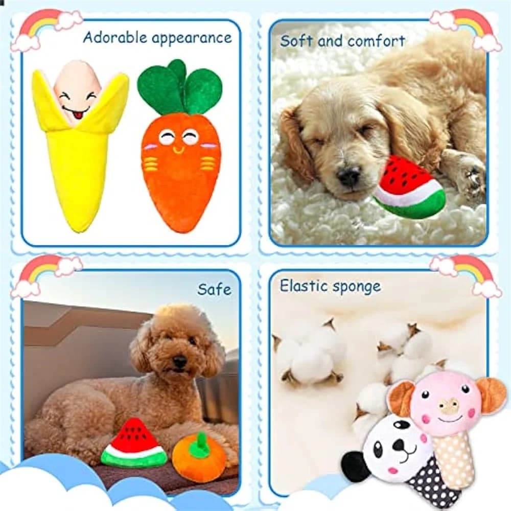 Jouets grinçants pour chiens en vrac, jouets en peluche pour petits et moyens chiens, animaux de com