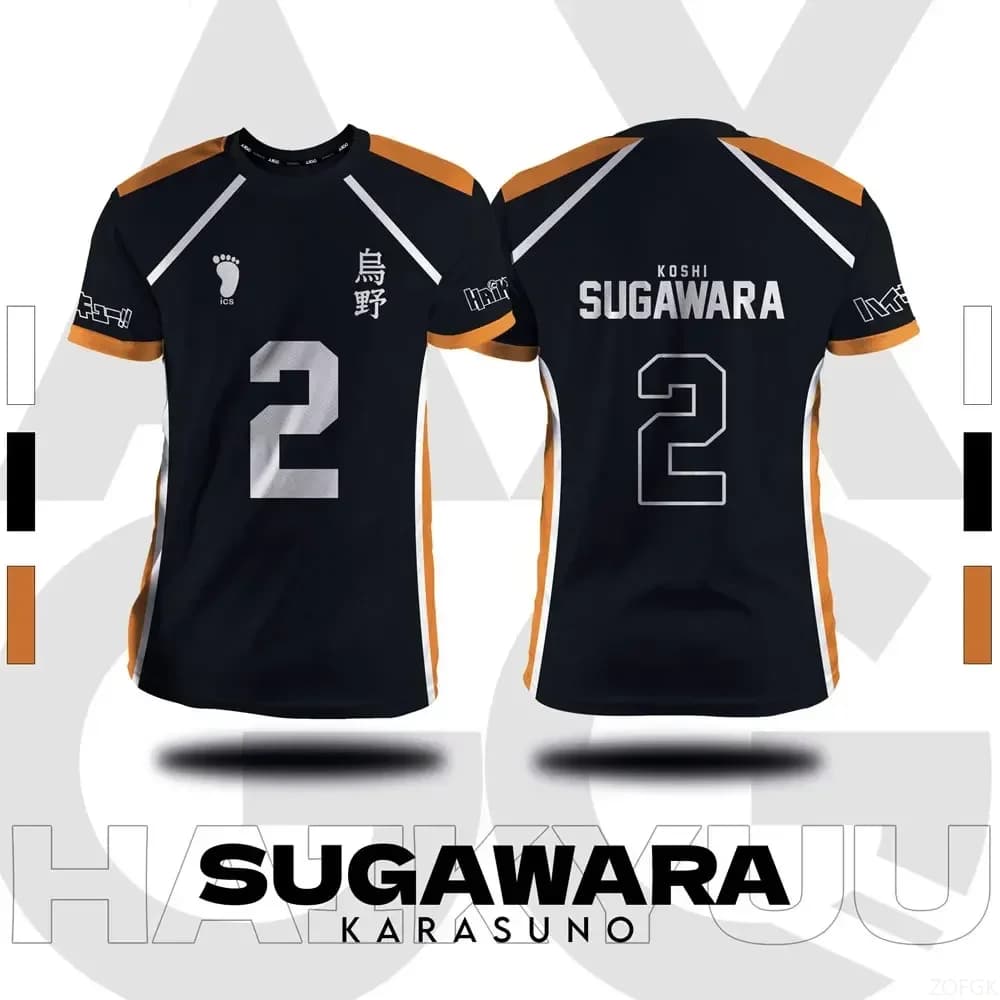 Haikyuu Fukurodani Hinata dessin animé Cosplay hommes maillot été à manches courtes enfants t-shirt 