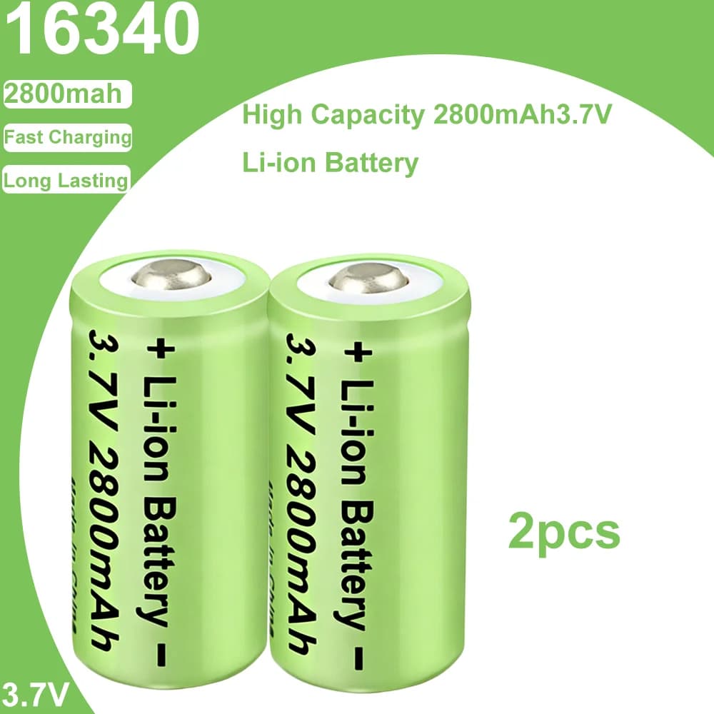 Batterie au lithium CR123A 16340 CR17345 16340 CR123A 3V/3.7V, batteries rechargeables pour compteur
