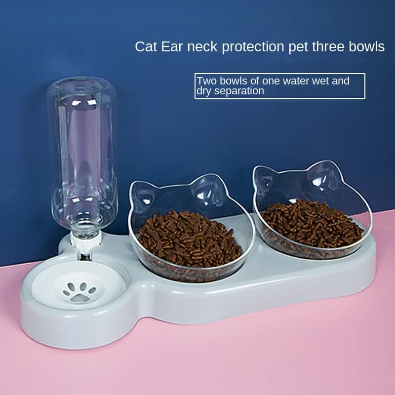 Fournitures pour animaux de compagnie Bols surélevés pour chats et chiens Mangeoires doubles durable